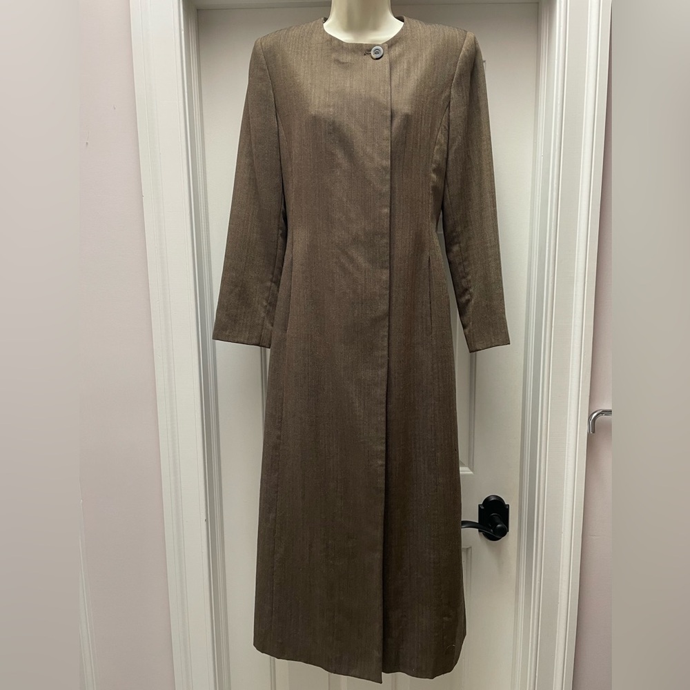 Herve Benard 100% wool light coat, long jacket.